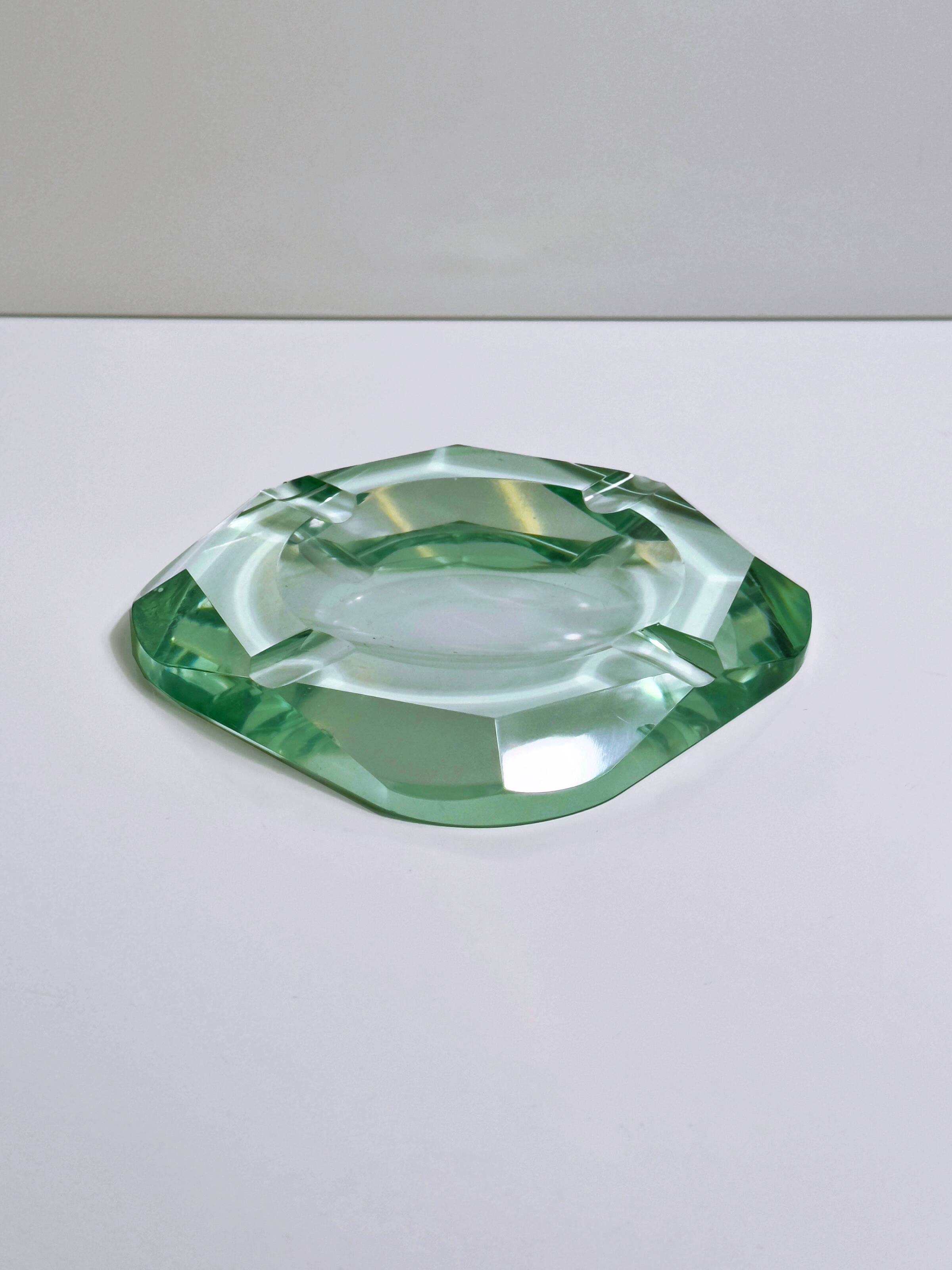 Prismatic Crystal Glass  Ash Tray by Fontana Arte - 1950s