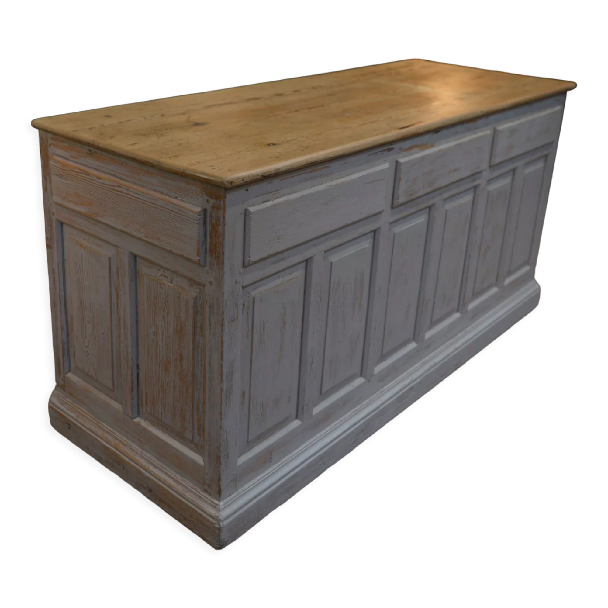 Countertop in gray patinated fir 1960