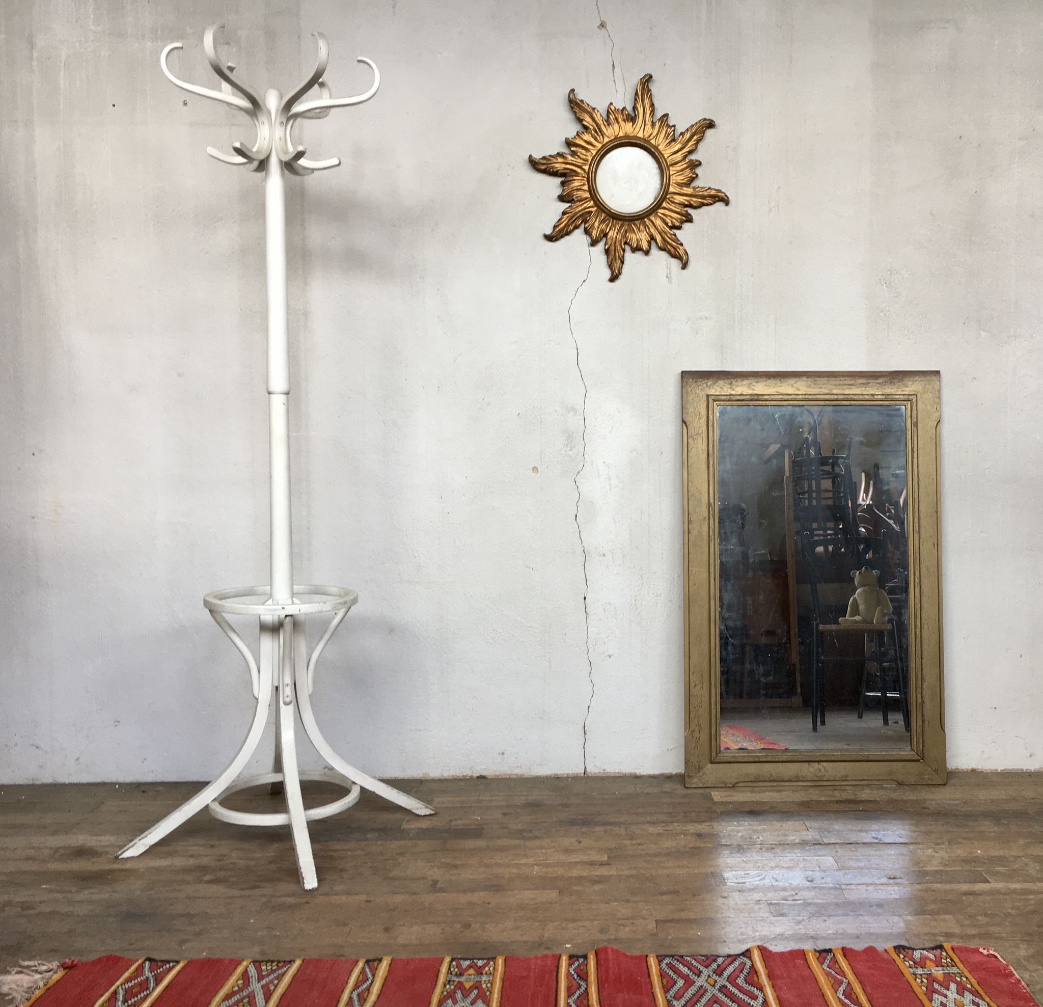 Vintage 1960 gilded wooden mirror