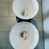 Pair of plastic Tam Tam stools. Original colors.