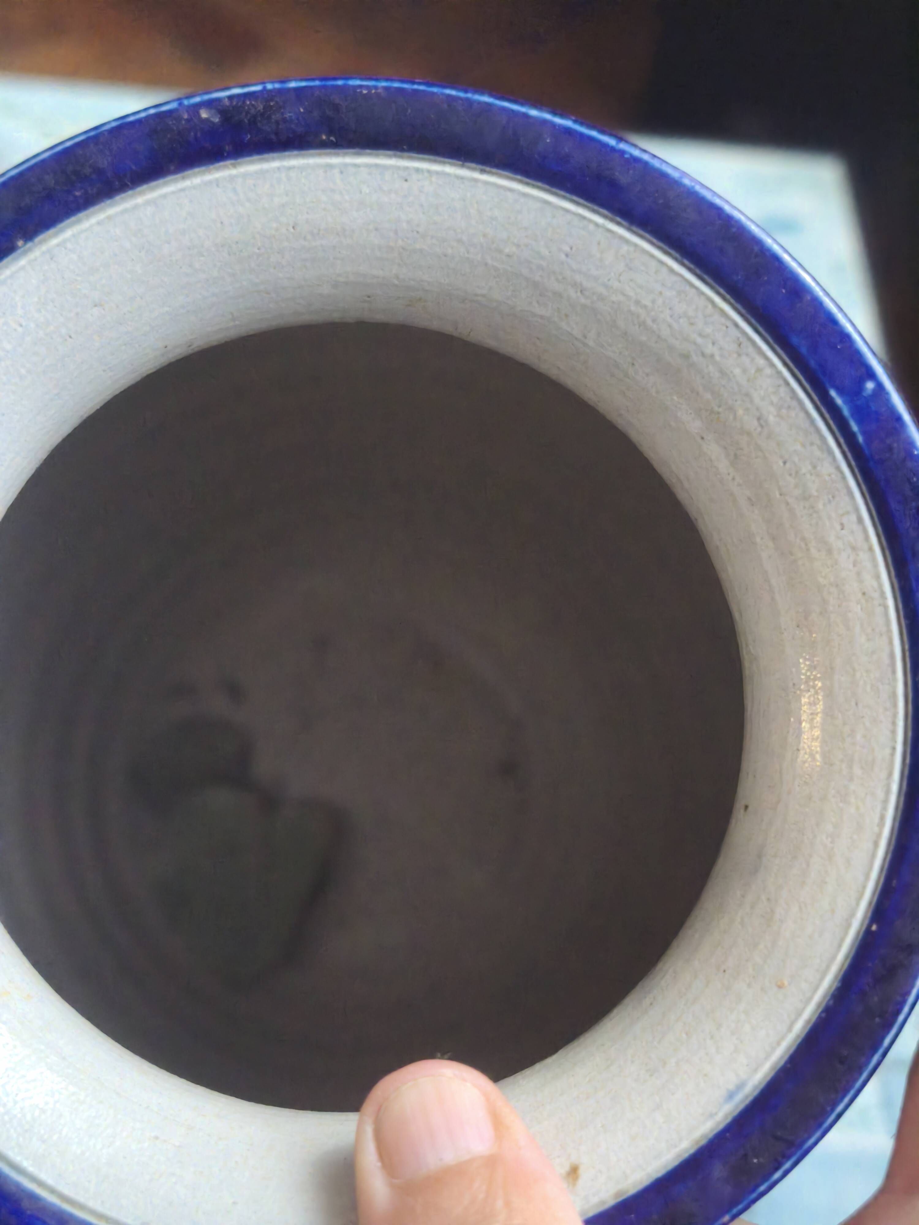 Iris vase, glazed stoneware