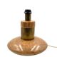 Hollywood regency pink granite and brass table lamp base, Italy 1970 ca.