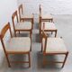 Ensemble de 6 chaises de salle à manger en chêne par Meubelatelier Vanda Watervliet, années 1960.