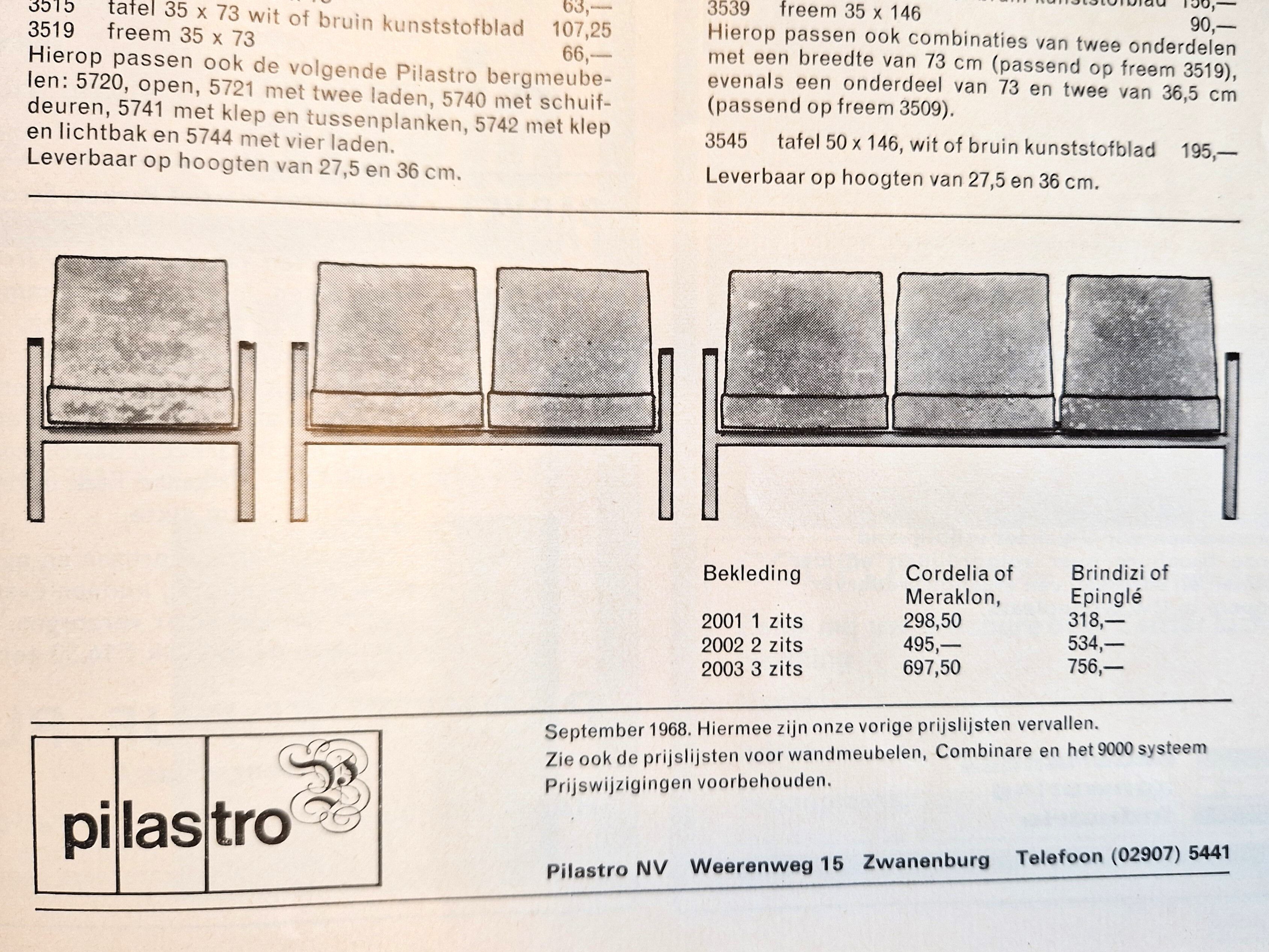 Reupholstered 3-seater sofa by Tjerk Reijenga and Friso Kramer for Pilastro,1960's