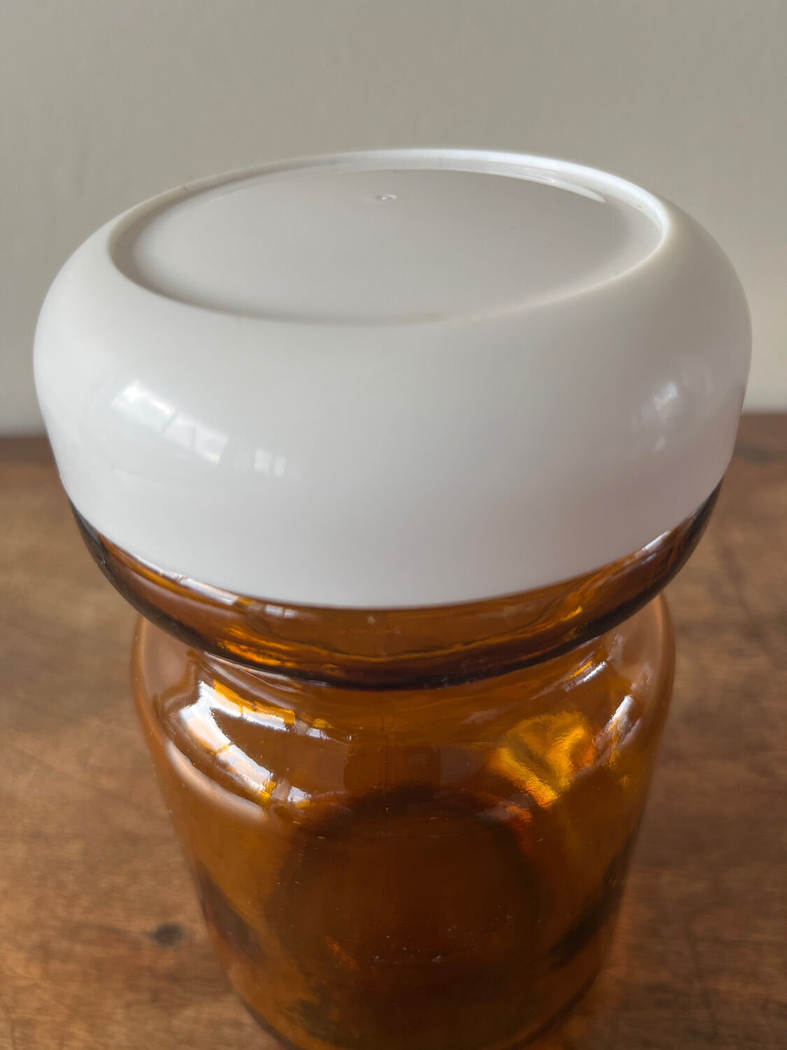 Amber glass jar