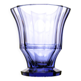 Verre ou vase en cristal améthyste tchèque peint à la main par Moser