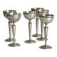 6 metal bowls in the style of Guy Degrenne