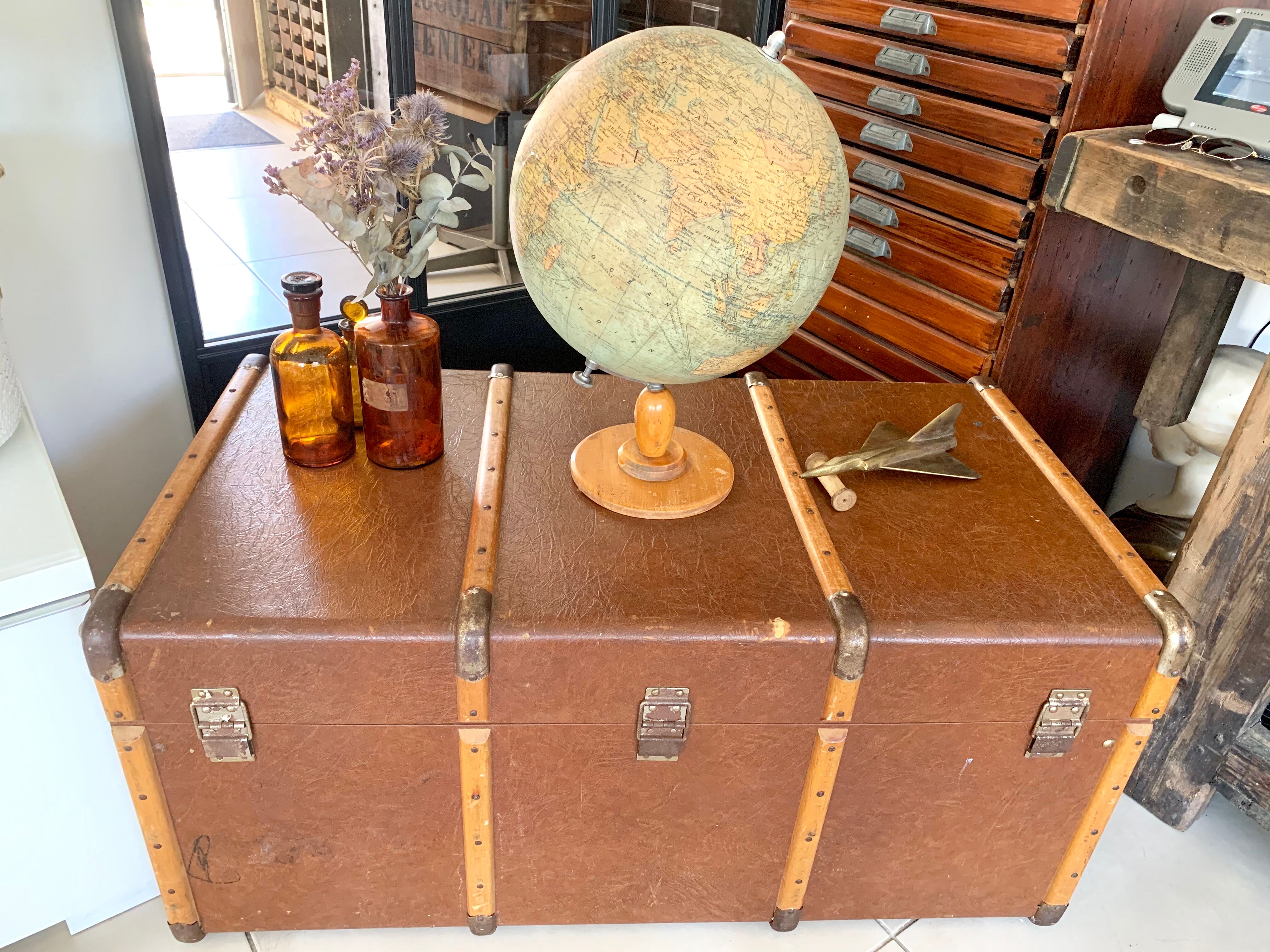 Old  vintage travel trunk