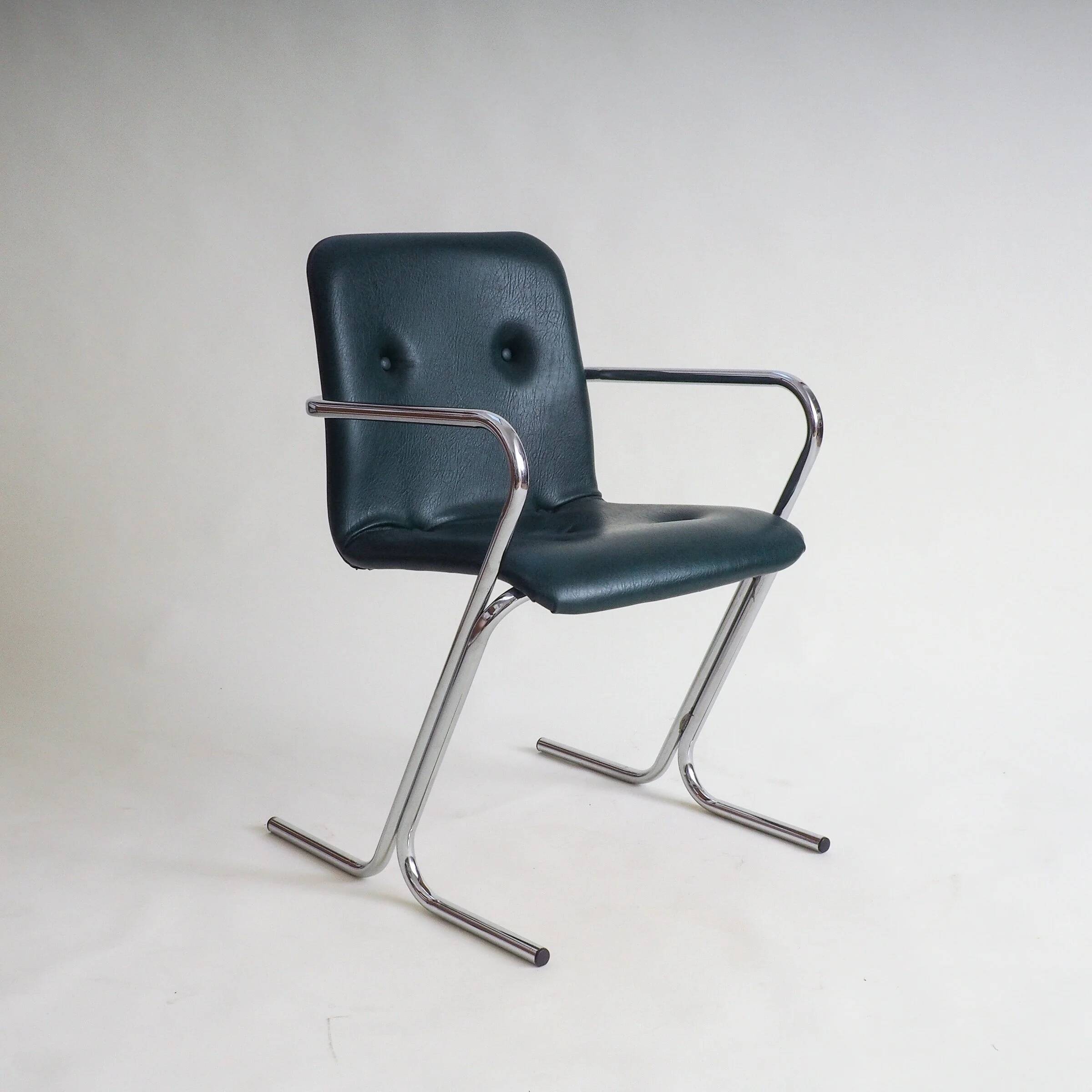 70s tubular arm chair by Tavo