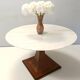 Dining Table with a Portuguese Pink Marble Top in the style of Carlo De Car
