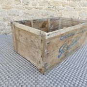 caisse de rangement en bois, chocolat Poulain