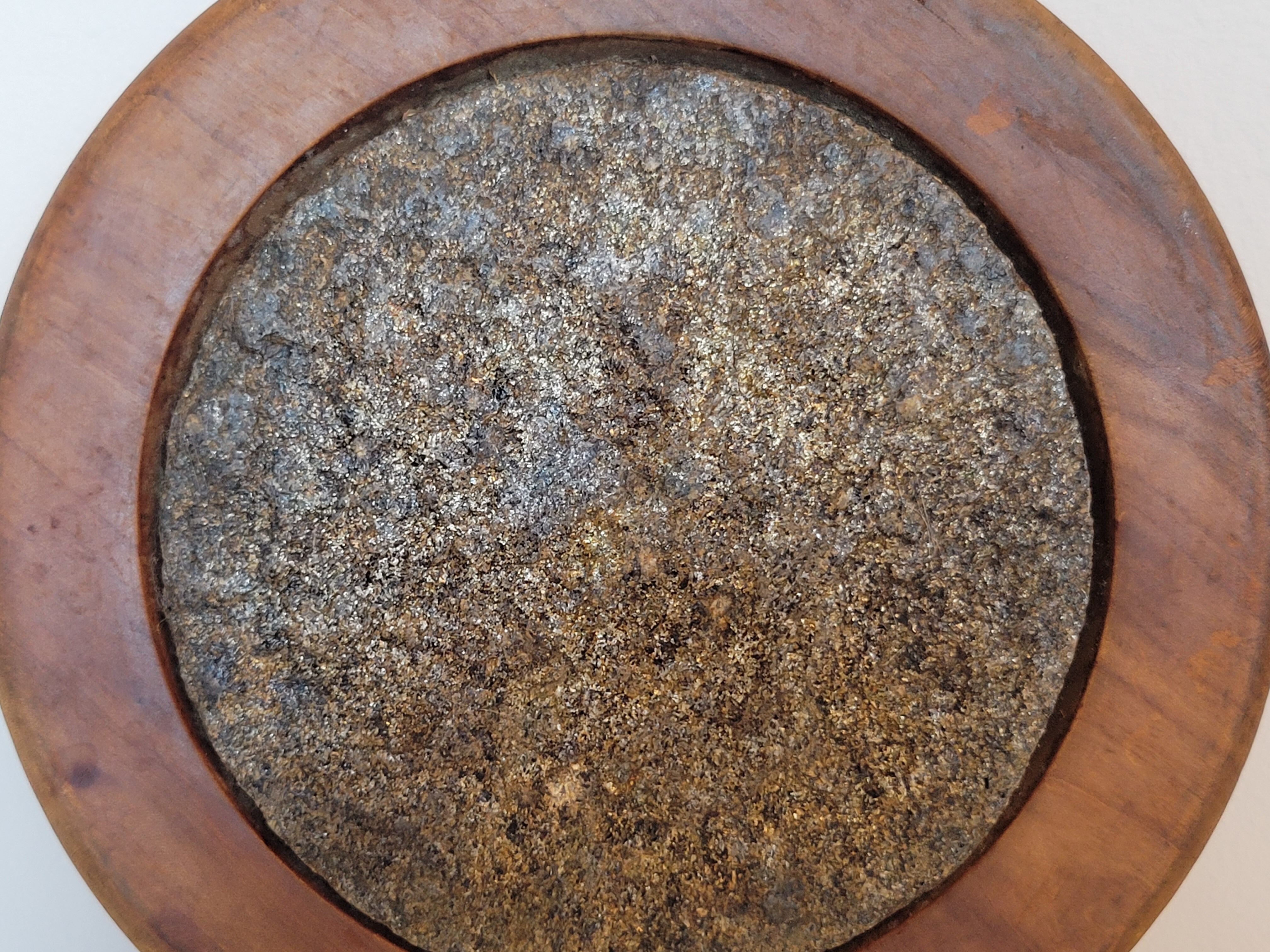 Stone and turned wood trivia signed