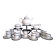 Coffee/tea service for 12 people in fine English porcelain, MAYA pattern
