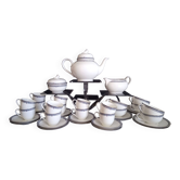 Coffee/tea service for 12 people in fine English porcelain, MAYA pattern