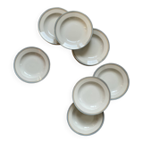 11 old porcelain soup plates from the Couleuvre factory