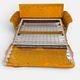 Vintage lounge set for 5, 3-seater convertible sofa and 2 armchairs, 70s.