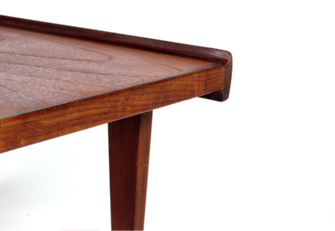 Vintage retro coffee table bench in Danish teak 60s 70s