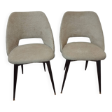 Beige vintage shaggy chairs