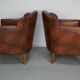Vintage Dutch Cognac-Coloured Leather Club Chair, Lot of 2