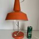 Lampe vintage 1960 Monteuse Delmas bureau orange carotte  - 44 cm