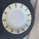 Hollow plate in enamelled ceramic FB number 63 design and vintage pattern
