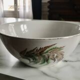 Vintage Digoin Sarreguemines fern salad bowl