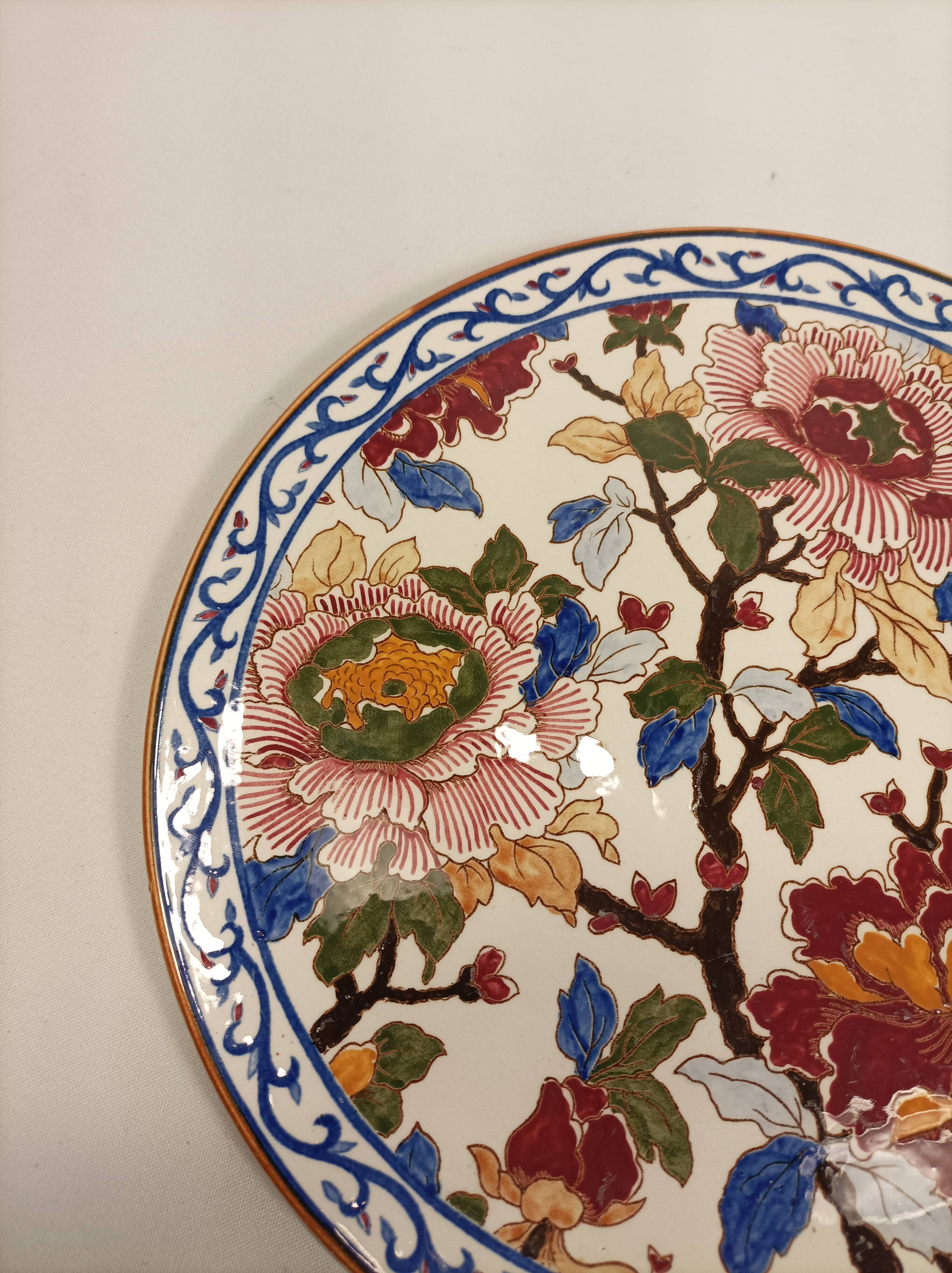 Gien pie dish model peony