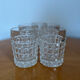 Vintage diamond tip cut whisky glasses 1960/70