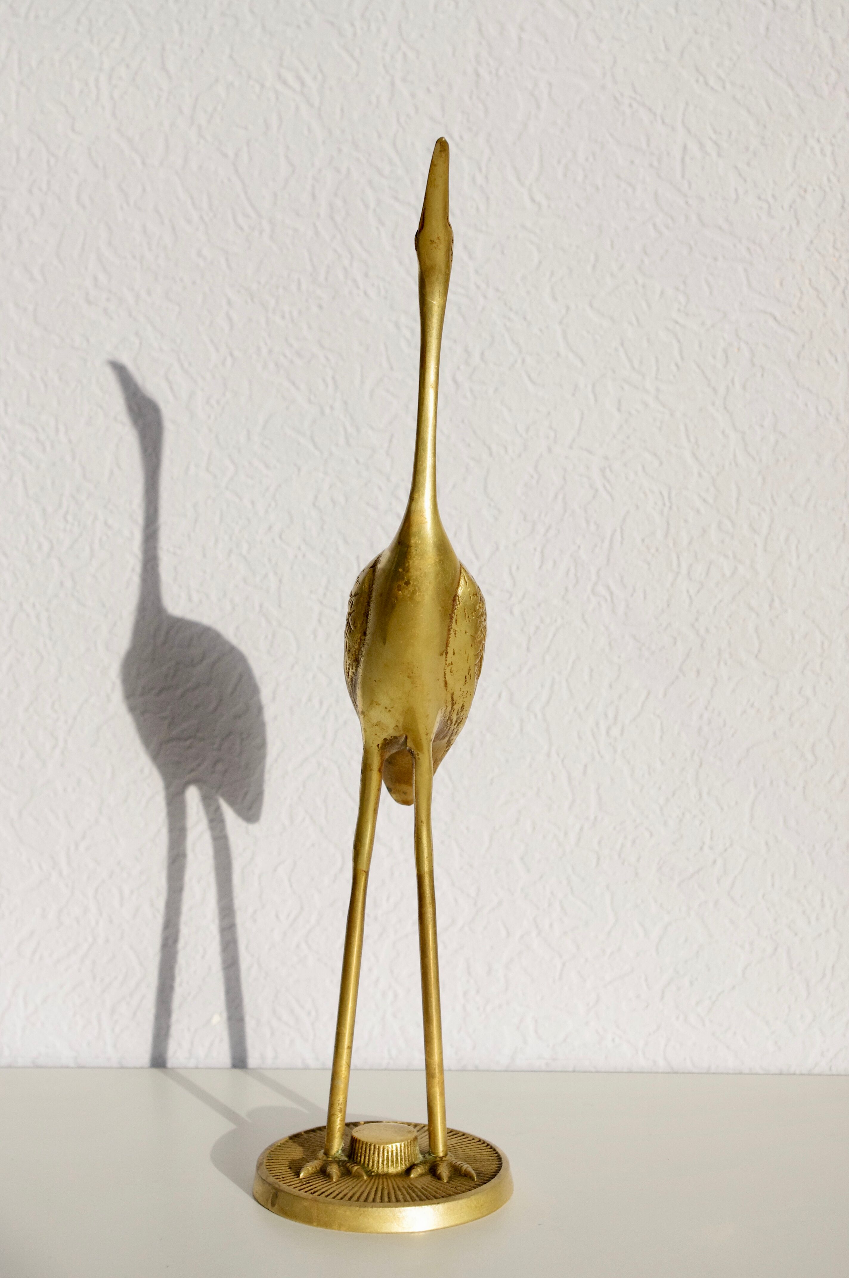 Brass heron 30cm