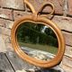 Miroir rotin pomme vintage