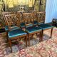 6 cherry wood chairs with openwork backs