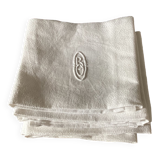 6 Napkins with monogram