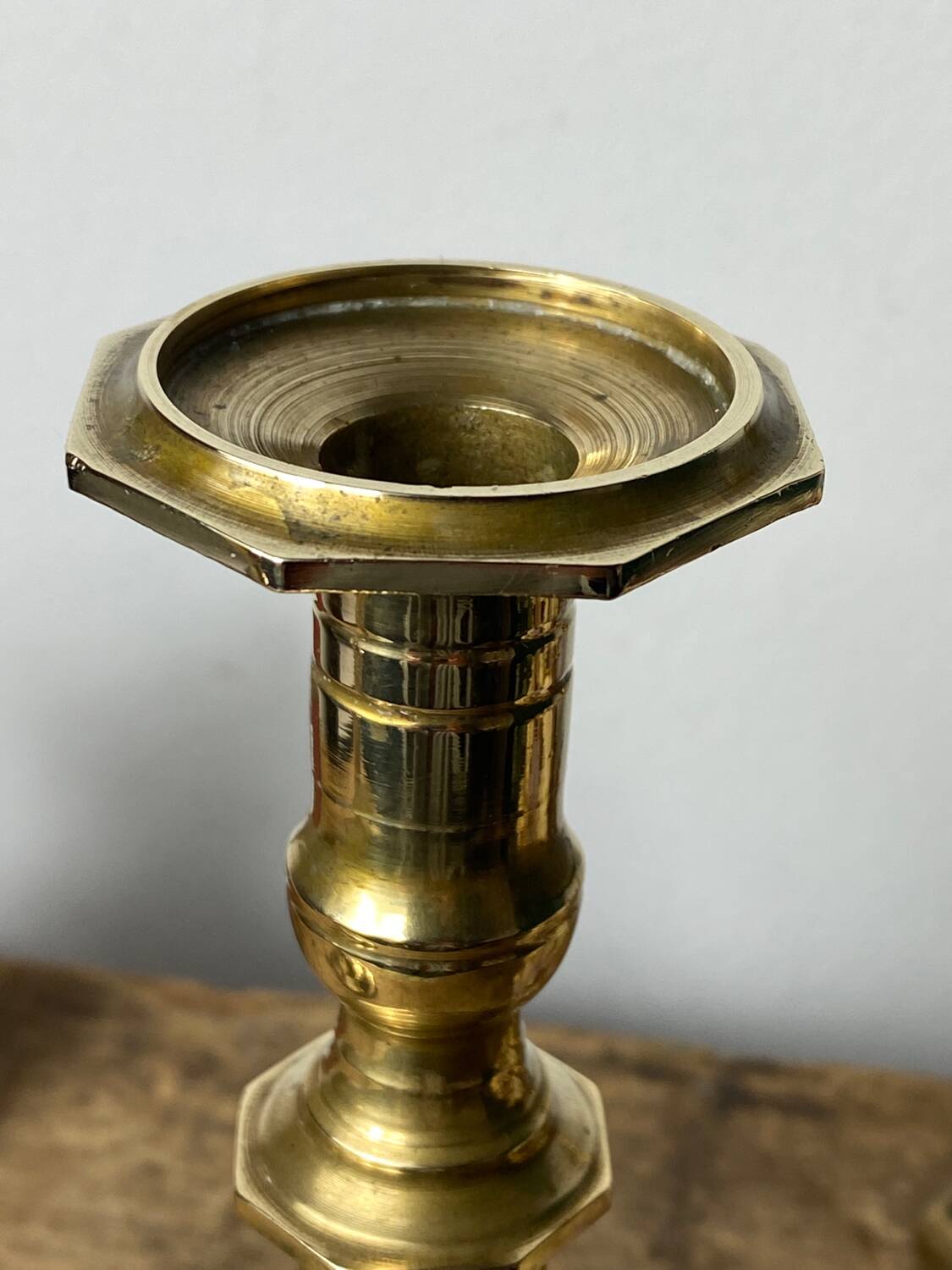 Pair of vintage brass candlesticks
