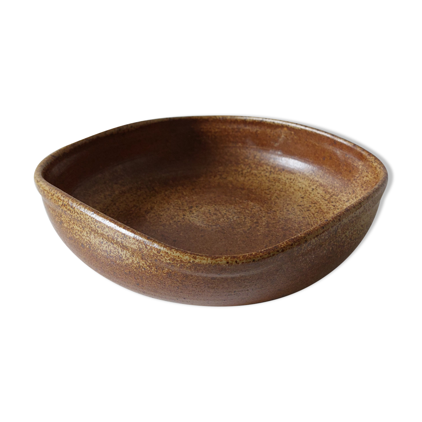 Square plate in vintage sandstone