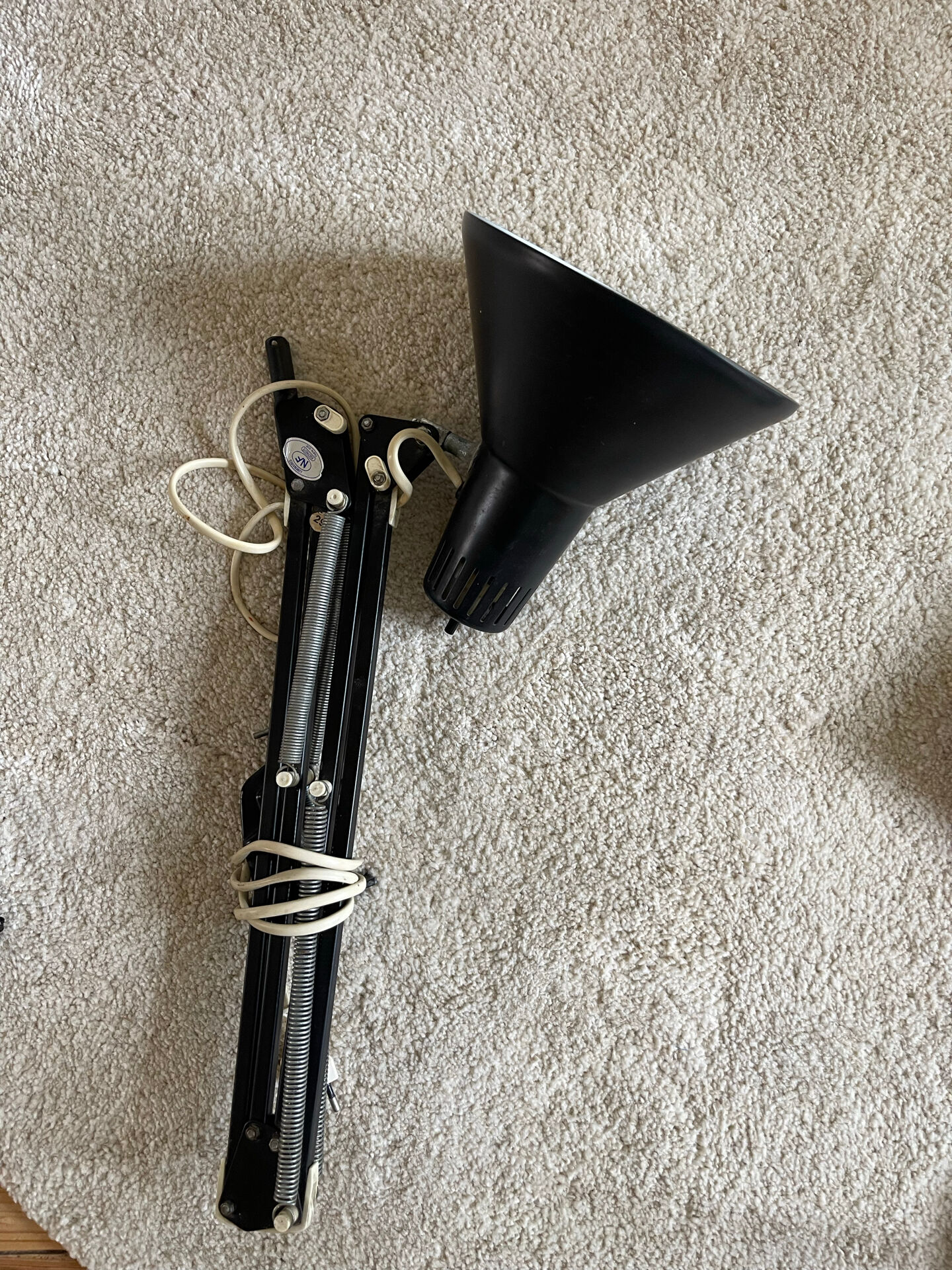 Lampe Twist vintage noire