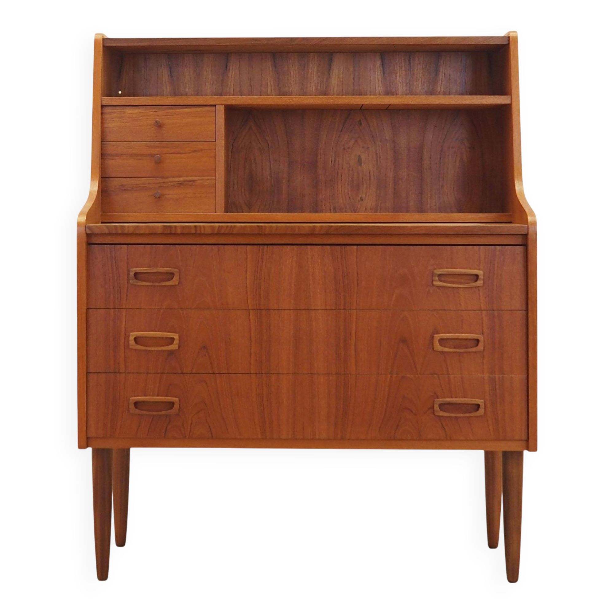 Danish teak secretary desk 1960s with pull-out surface