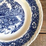 6 Staffordshire England “countryside” dinner plates