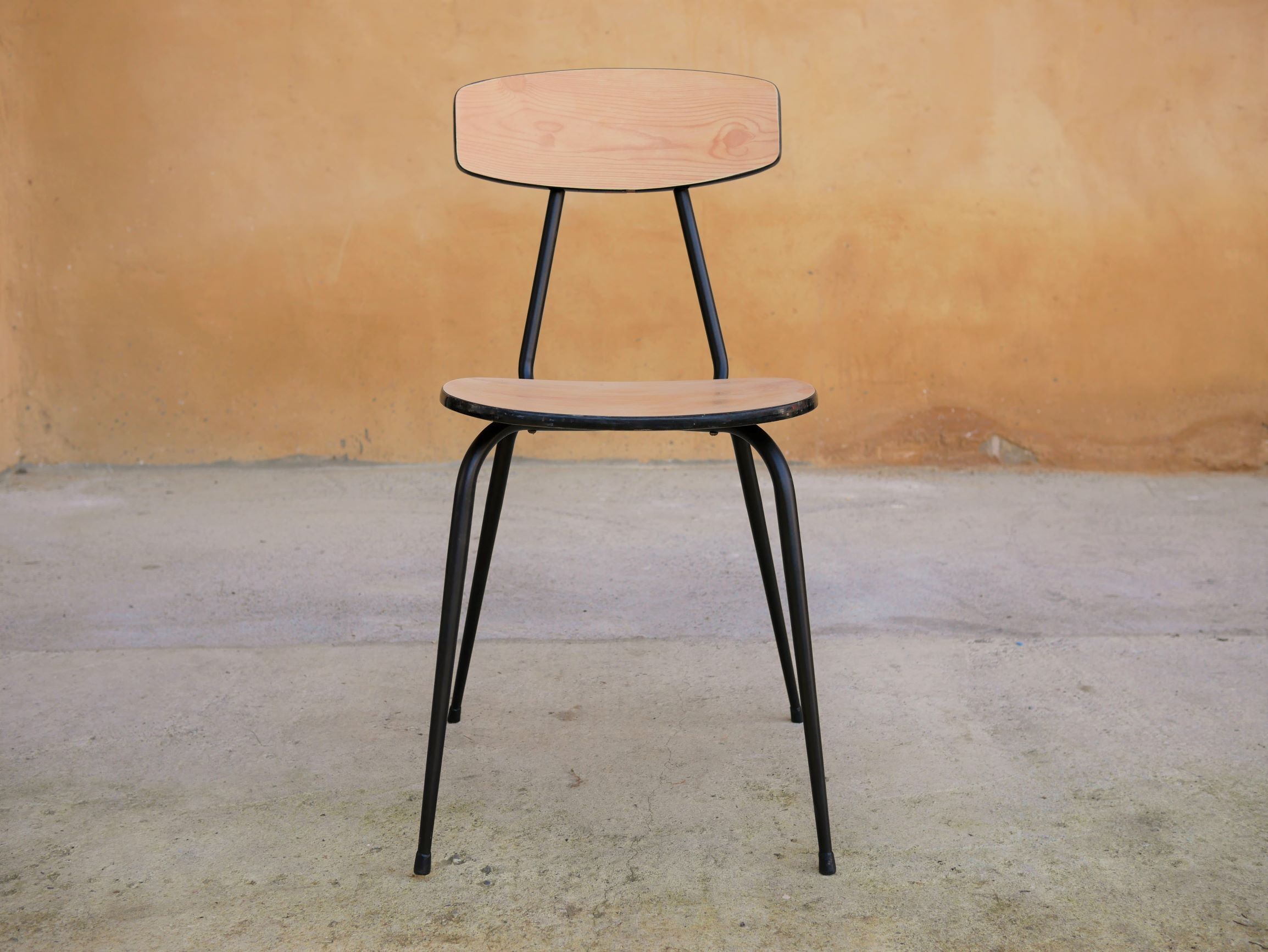 Vintage black metal chair