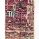 Berber rug Boujaad purple with colorful patterns 264x141cm