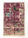 Tapis berbère Boujaad violet à motifs colorés 264x141cm