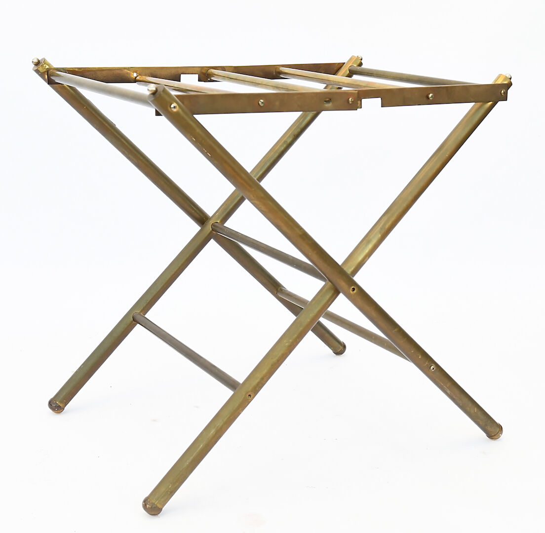 Brass luggage rack