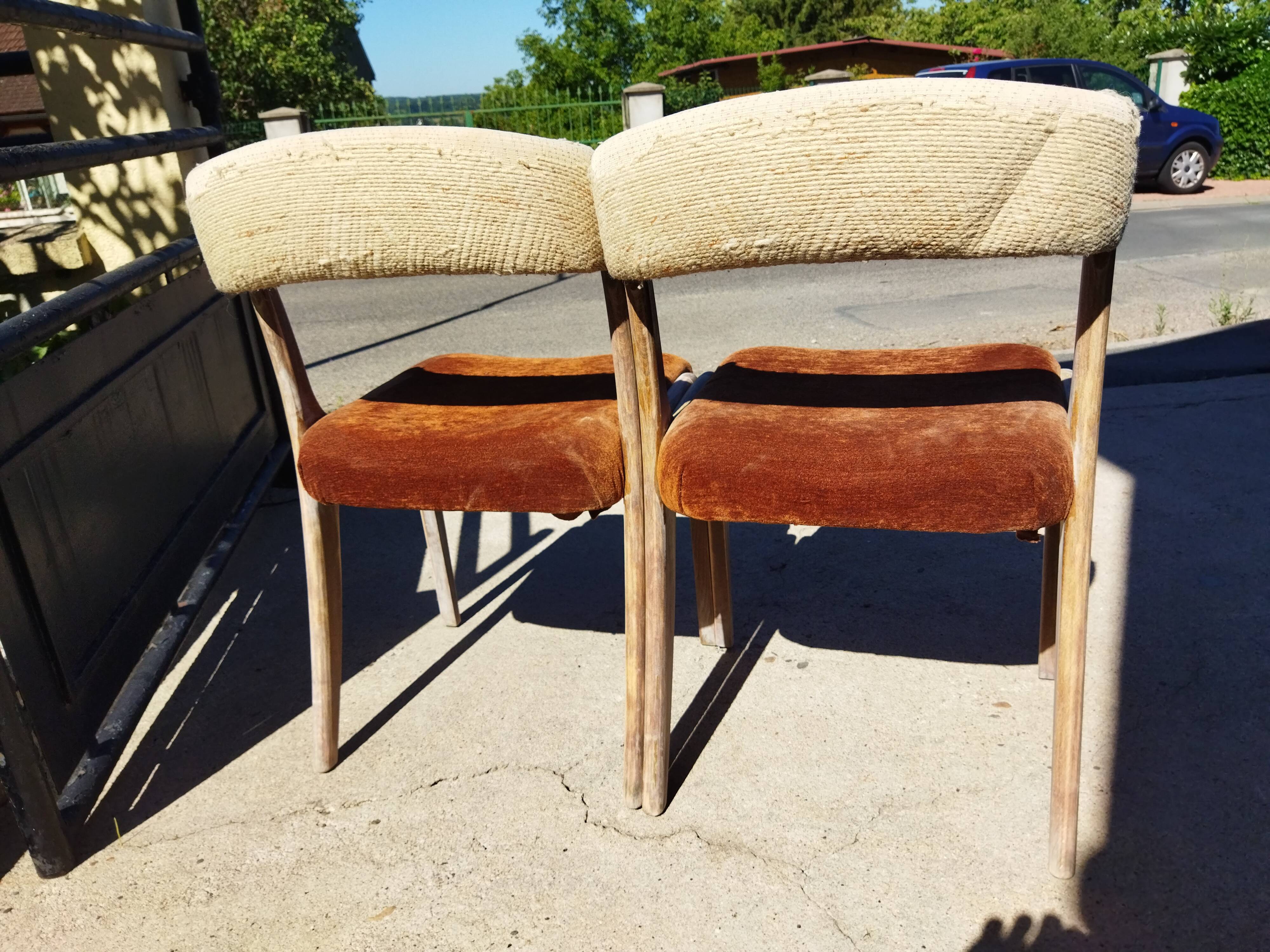 Pair of Baumann gondola chairs