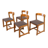 Set of four Italian dining chairs attr. to Willy Rizzo