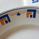Suite of 4 plates made of Lunéville earthenware