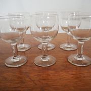 6 old balloon glasses – Bistrot style – XXth century