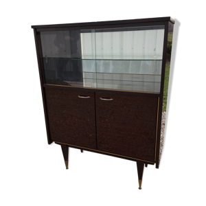 vitrine vintage en acajou