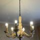 Antique chandelier in eastern faience, to be re-electrified, sold dismantled circa 1930
