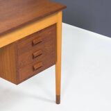 Søborg Møbler ‘model 130’ teak & beech writing desk by Børge Mogensen