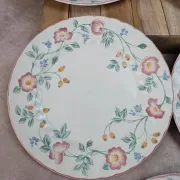 Set of 5 Churchill Briar Rose dinner plates – Vintage English earthenware