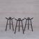 Set of Three Stained Blackened Mid-Century 'Marbella' Bar Stools